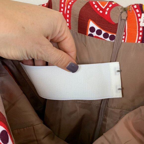 Merona Strapless Paisley Floral Print Dress Size 6 - Picture 8 of 9